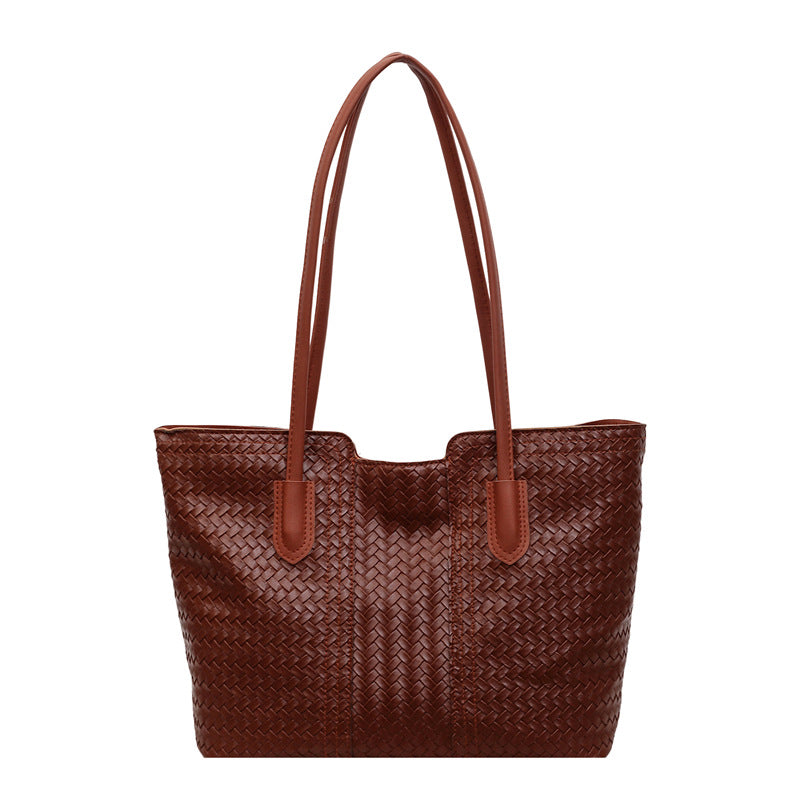 Woven Leather Tote Bag