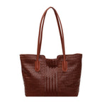 Woven Leather Tote Bag