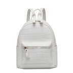 Crocodile-Embossed Mini Chic Backpack