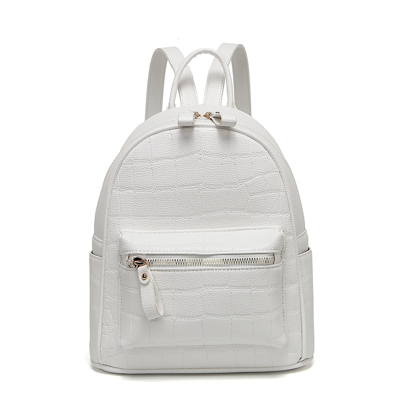 Crocodile-Embossed Mini Chic Backpack
