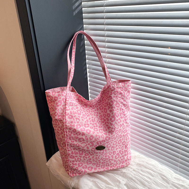 Stylish Reversible Leopard Print Tote Bag