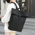 Urban Backpack with Modern Fold Closure and Versatile Compartments
