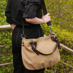 Stylish Multi-Pocket Canvas Handbag