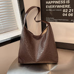 Woven Leather Shoulder Bag