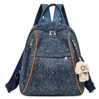 Casual Denim-Style Backpack