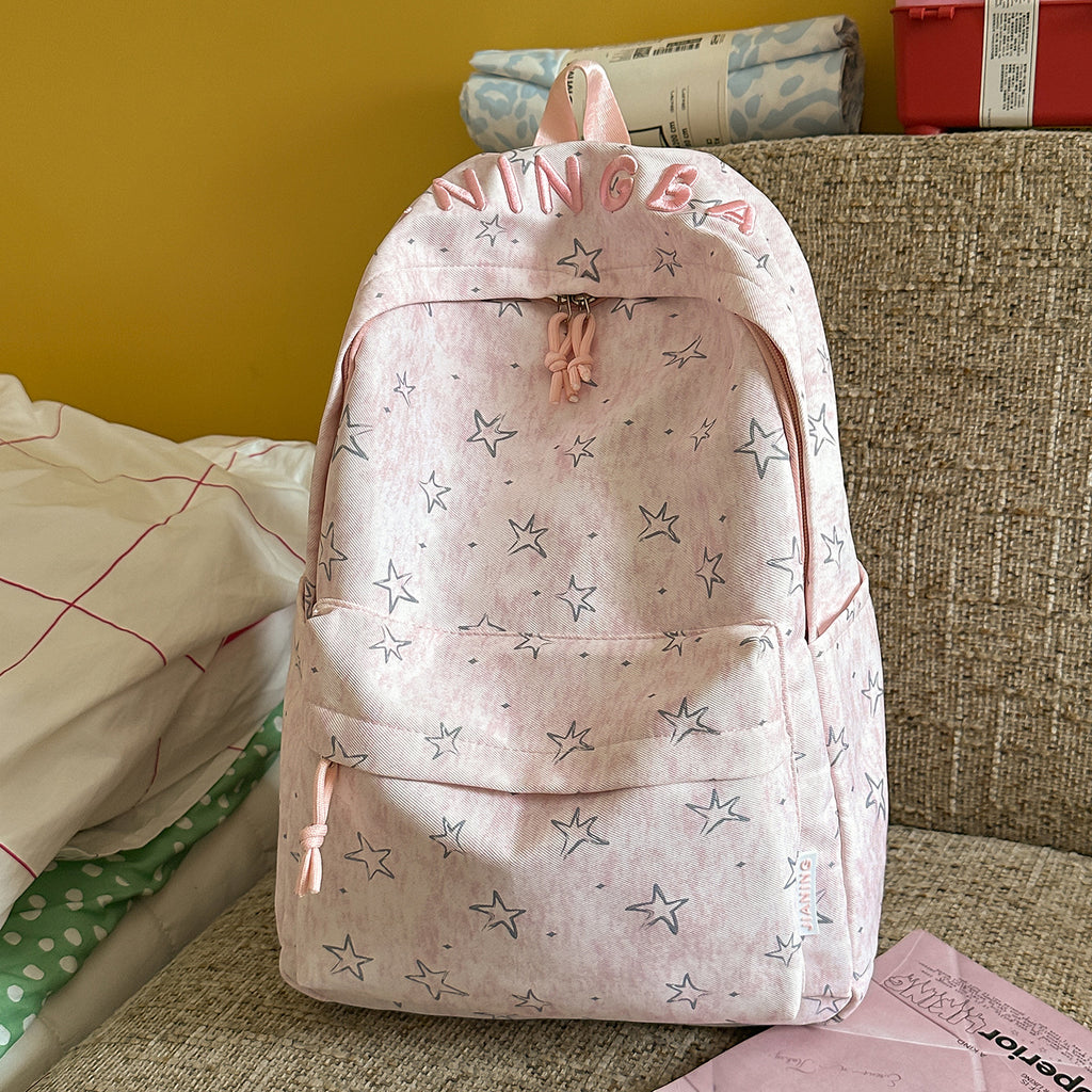 Women’s Stylish Star-Printed Backpack