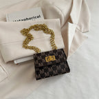 Ladies mini wallet with elegant chain decoration