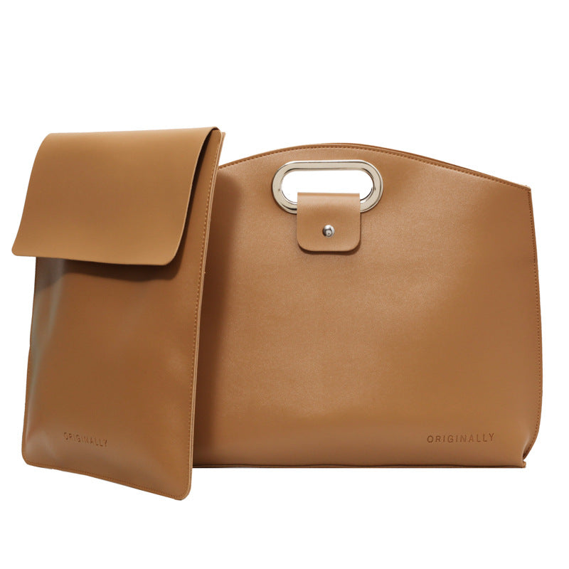 Women Designer Tote Bag with removable organizer-https://detail.1688.com/offer/845337249254.html-Calm Wears-Khaki-Size: One Size-Calm Wears
