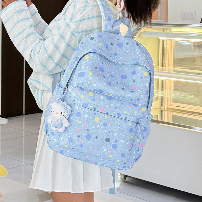 Backpack with Colorful Dots