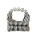 Women's pearl-embellished mini handbag