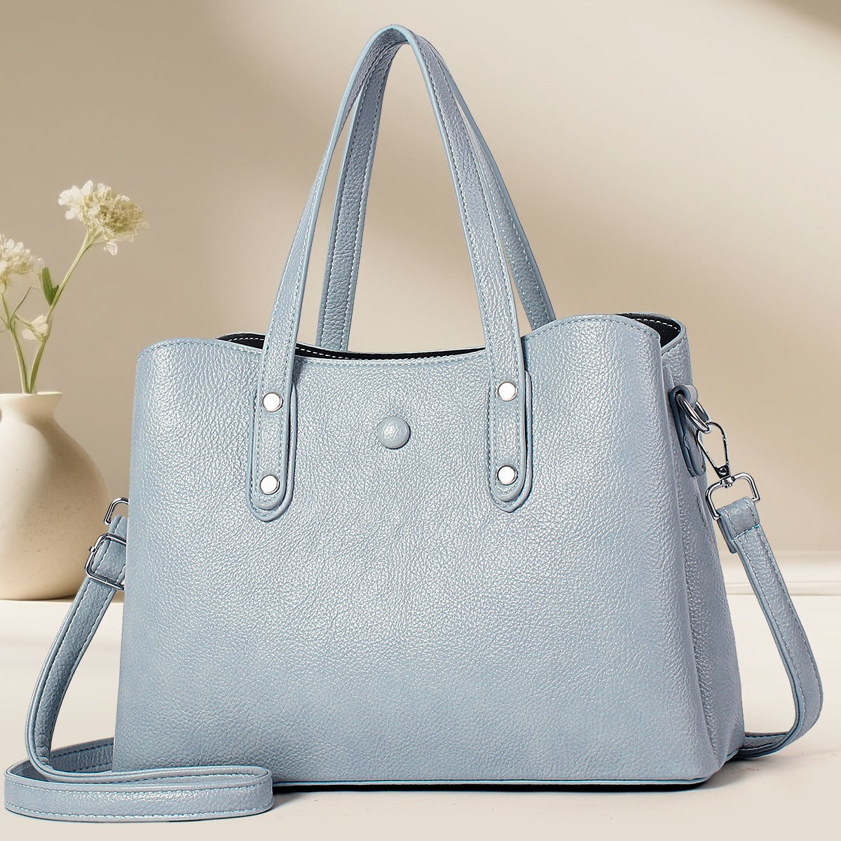Ladies structured tote bag-https://detail.1688.com/offer/943709788101.html-Calm Wears-Blue-30-Calm Wears