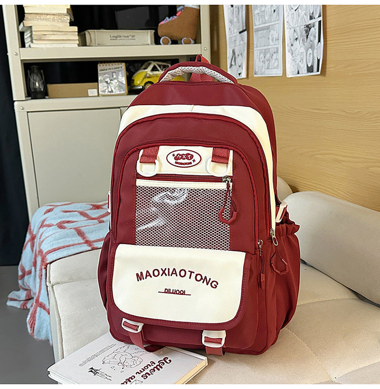 Stylish Utility School Backpack-https://detail.1688.com/offer/1057505730604.html-Calm Wears-Red-Calm Wears