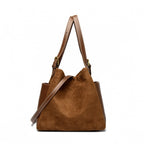 Suede Bucket Handbag
