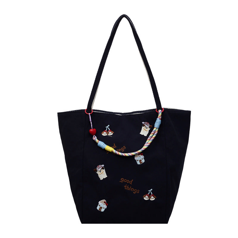 Embroidered Casual Tote