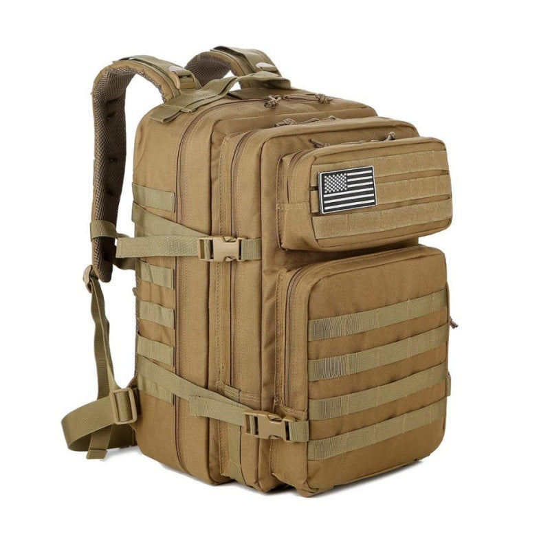 Tactical Backpack with Modular Compartment System and Reinforced Carry Handle