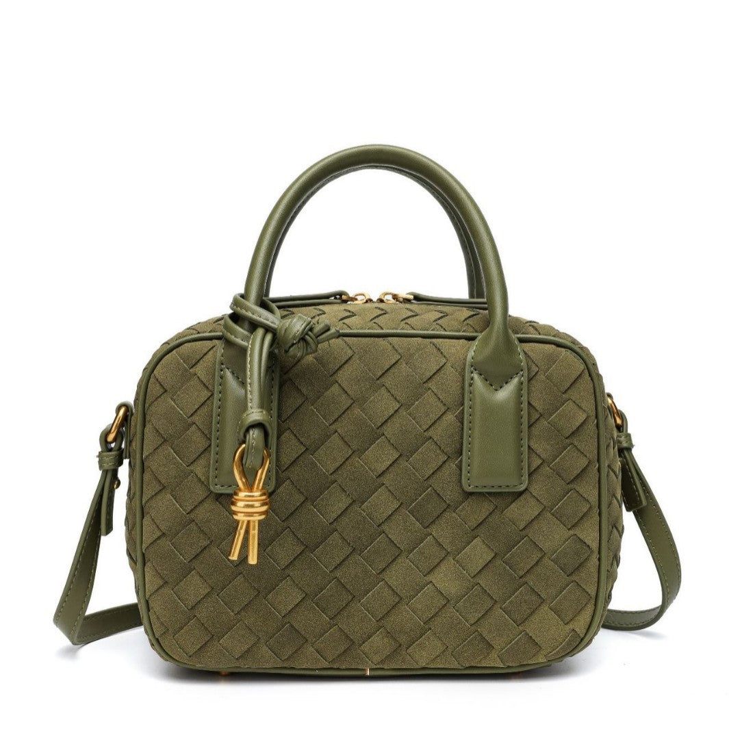 Textured Leather Boutique Handbag