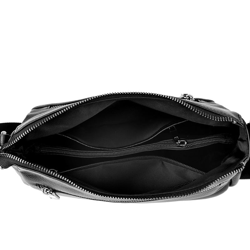 Textured Leather Crossbody Bag