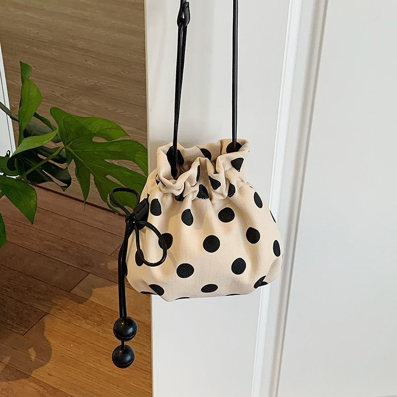 WoFun Polka Dot Drawstring Mini Handbag