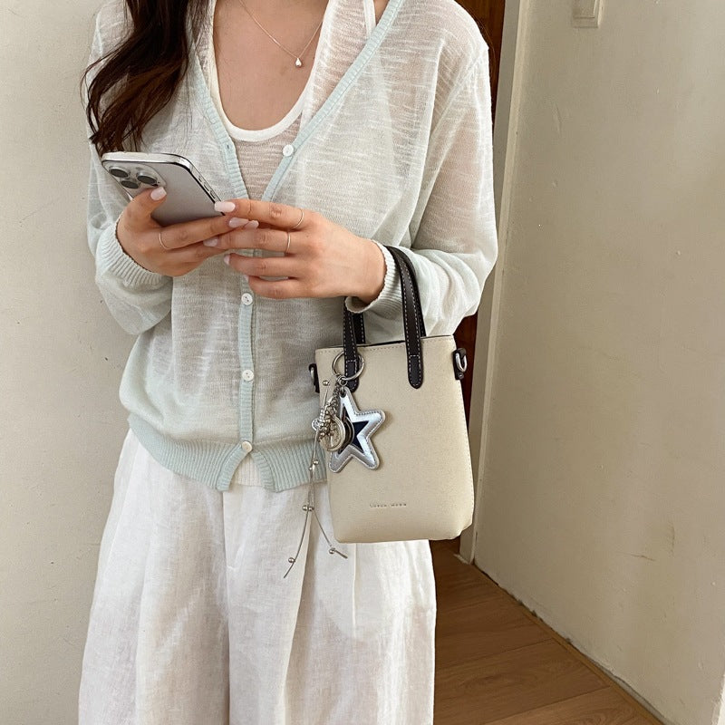 Women's practical mini handbag with removable pendant