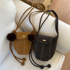 Ladies fashionable crossbody bag with fluffy pendant-https://detail.1688.com/offer/992380376855.html-Calm Wears-Braun-nothing-Calm Wears