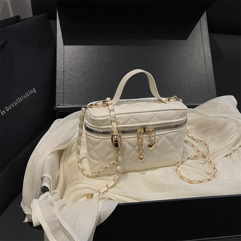 Women’s elegant quilted mini handbag with detachable shoulder strap-https://detail.1688.com/offer/1049437421820.html-Calm Wears-White-nothing-Calm Wears
