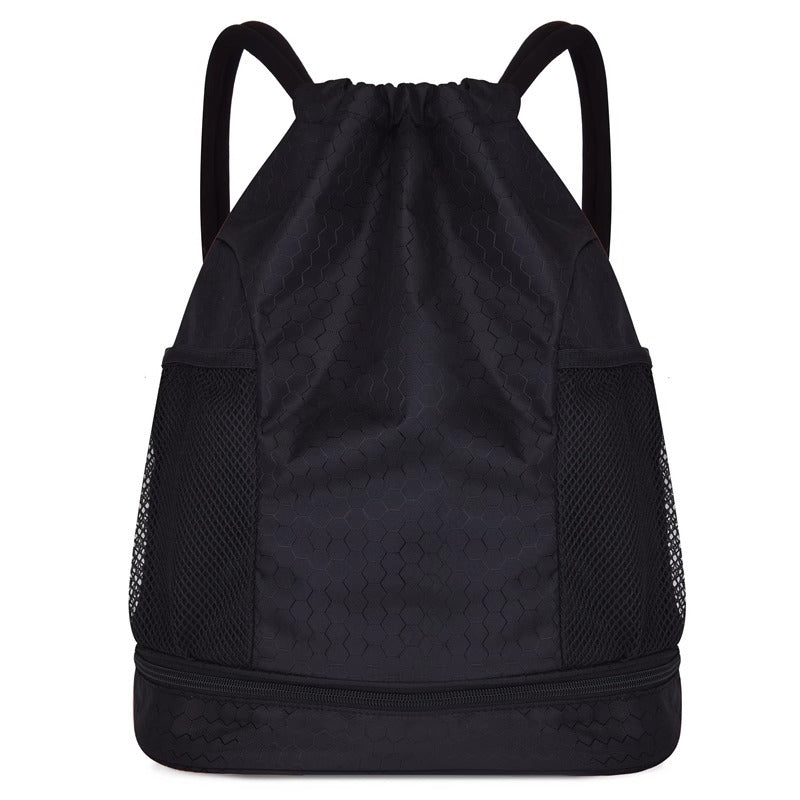 Lightweight Hexagonal Pattern Drawstring Backpack