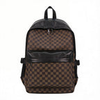 Stylish Checkerboard Pattern Backpack