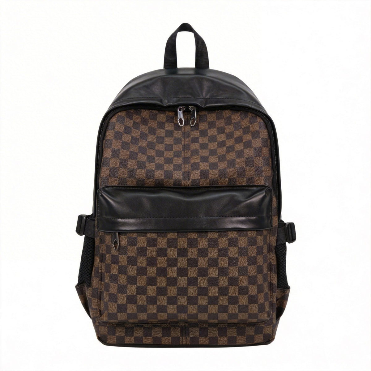 Stylish Checkerboard Pattern Backpack