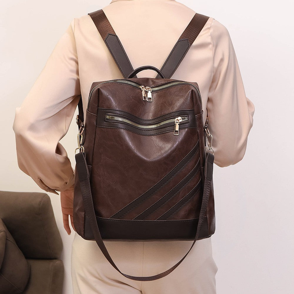 Fashionable Leather Backpack Calm Wears