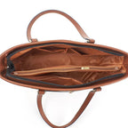 Women's tote bag with textured outer material and removable mini clutch-https://detail.1688.com/offer/785335558810.html-Calm Wears-Coffee-31-Calm Wears