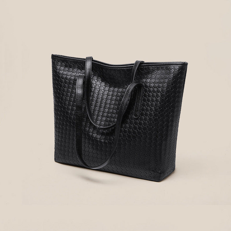 Woven Leather Tote Bag