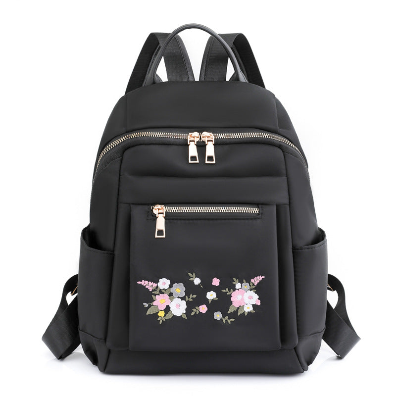 Floral Embroidered Backpack