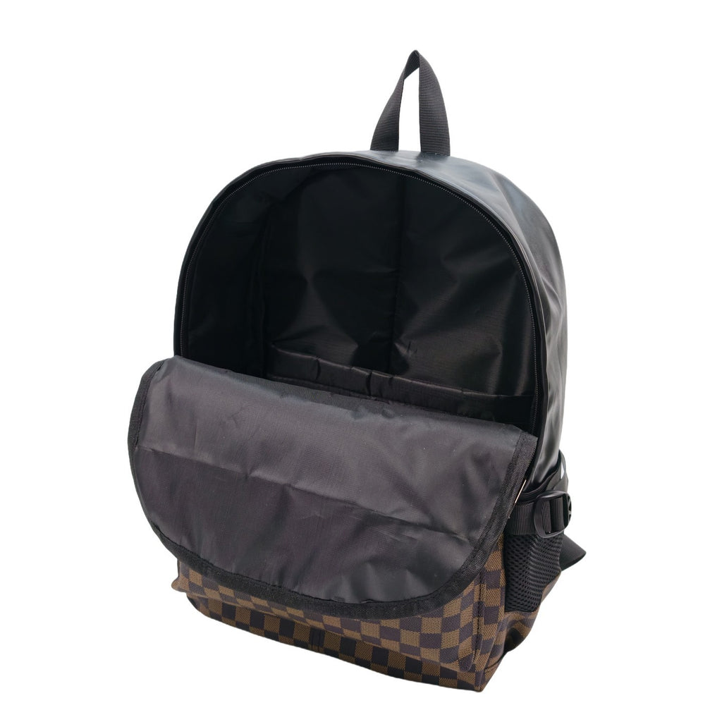 Stylish Checkerboard Pattern Backpack
