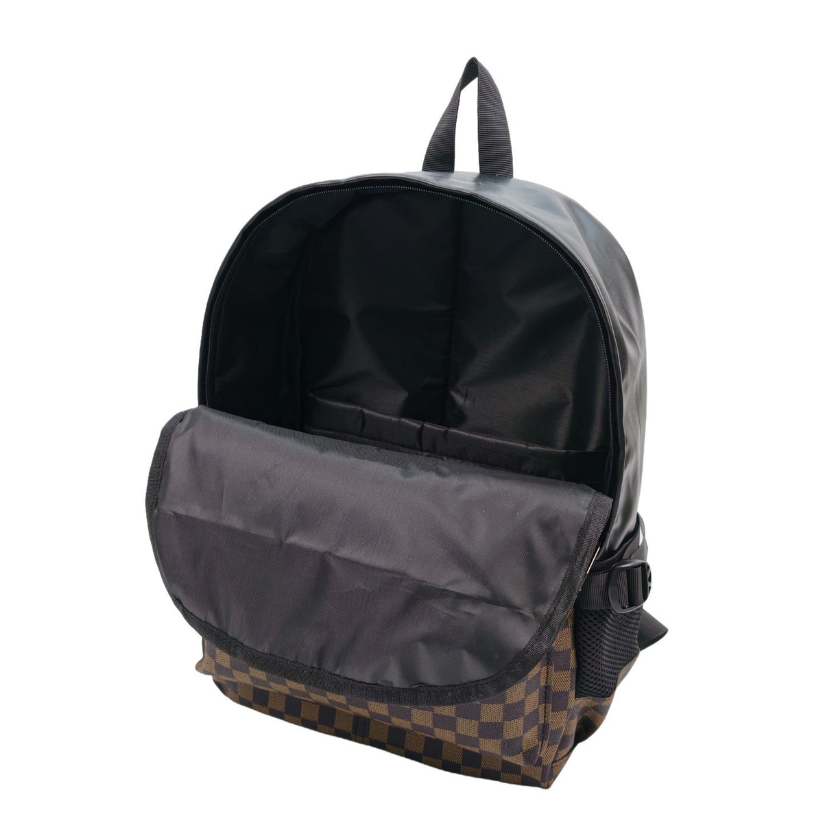 Stylish Checkerboard Pattern Backpack