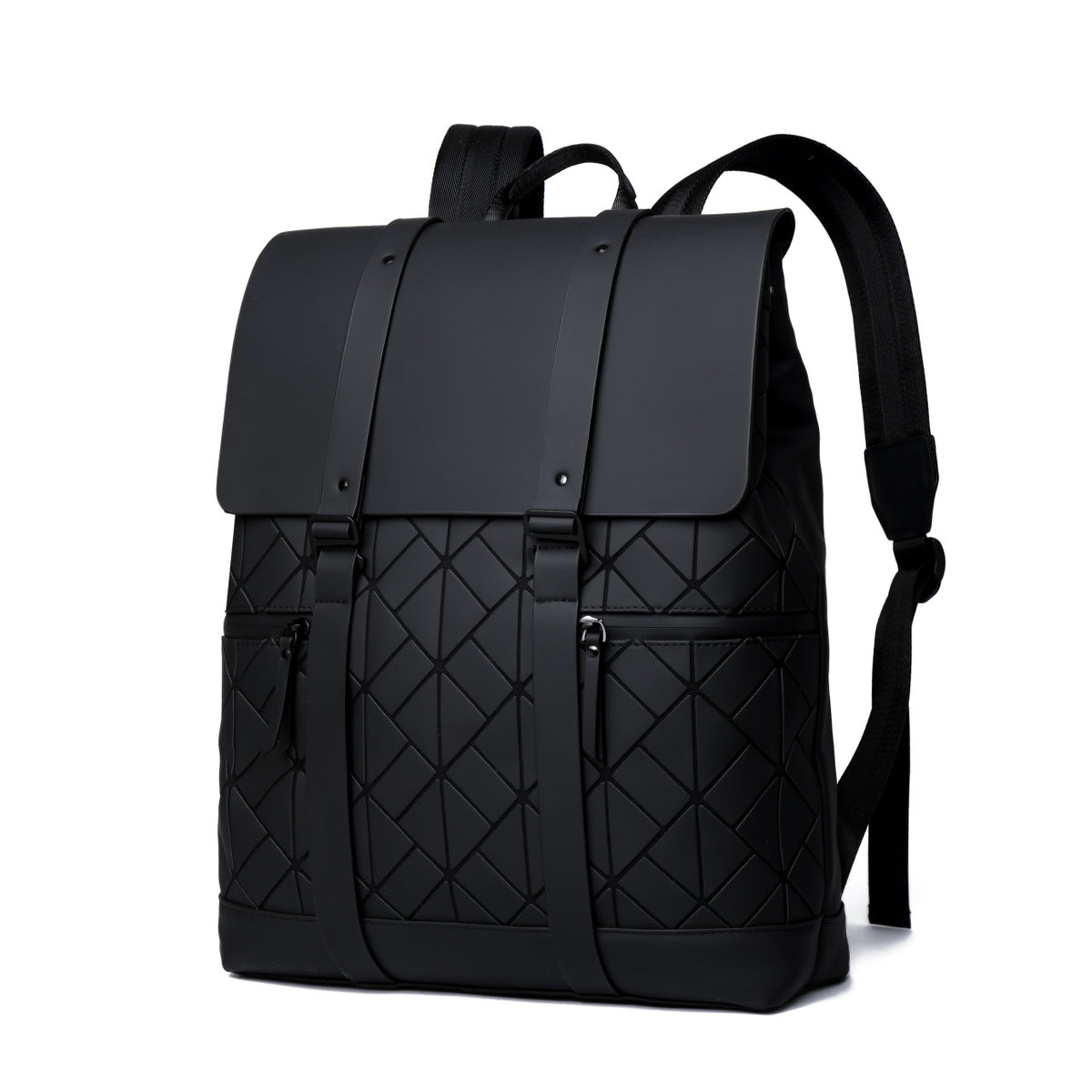 Geometric Pattern Rolltop Backpack