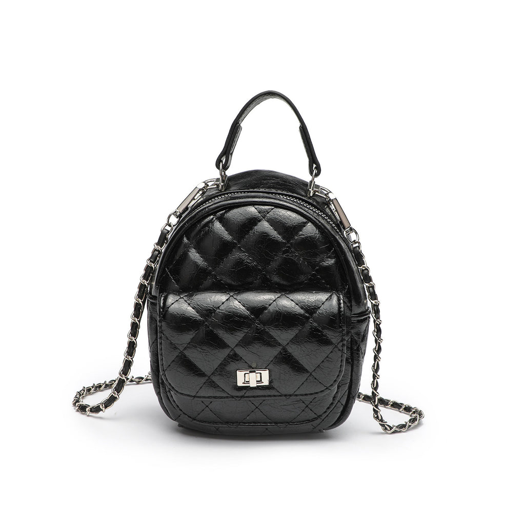 Quilted Metallic Mini Backpack