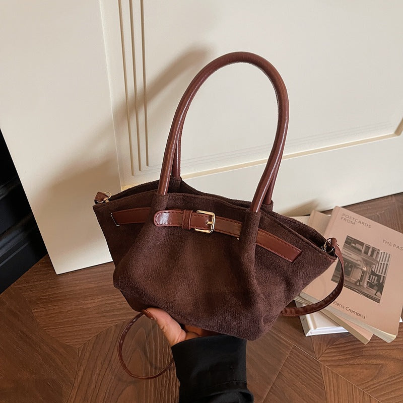 WoChic Suede Satchel Bag
