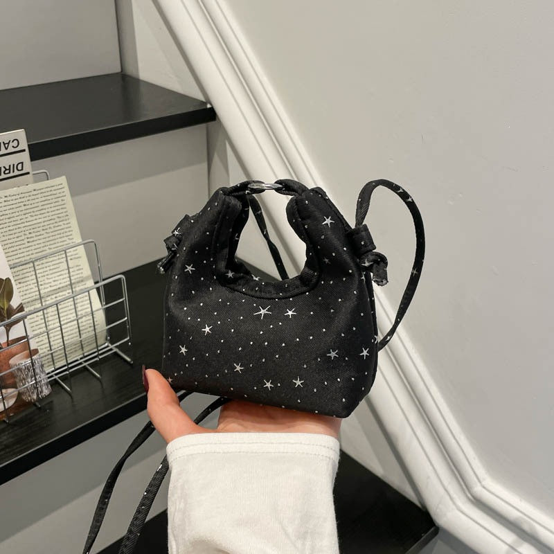 Women's Mini Crossbody Bag with Star Pattern