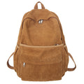 Cozy Corduroy School Backpack