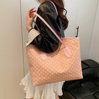 Women's tote bag made of high-quality, durable material with elegant monogram-https://detail.1688.com/offer/933106743568.html-Calm Wears-Black-nothing-Calm Wears