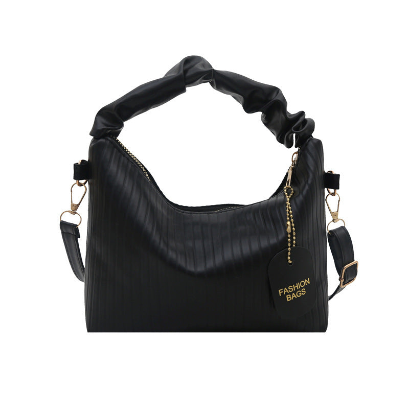 Ribbed Texture Shoulder Bag