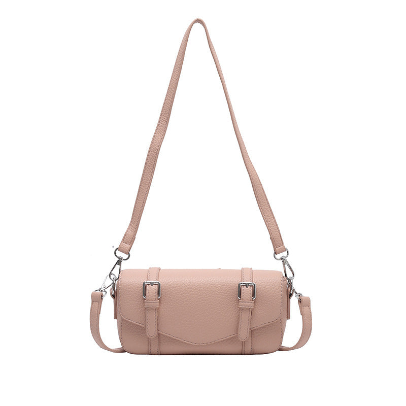 Women's elegant shoulder bag made of textured synthetic leather with adjustable shoulder strap-https://detail.1688.com/offer/1005013698614.html-Calm Wears-Rosa-nothing-Calm Wears