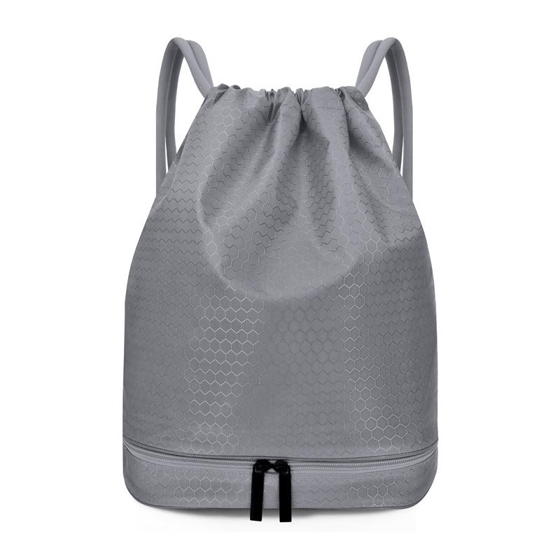 Lightweight Hexagonal Pattern Drawstring Backpack