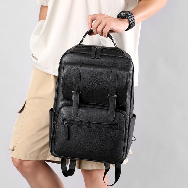 Leather Laptop Backpack Calm Wears