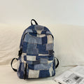Eco-Friendly Denim Patchwork Backpack