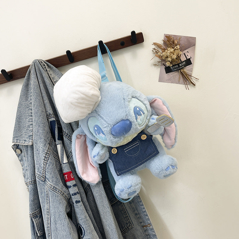 Plush shoulder bag with chef's hat