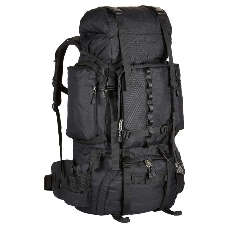 Outdoor backpack with versatile compartments and ergonomic carrying system