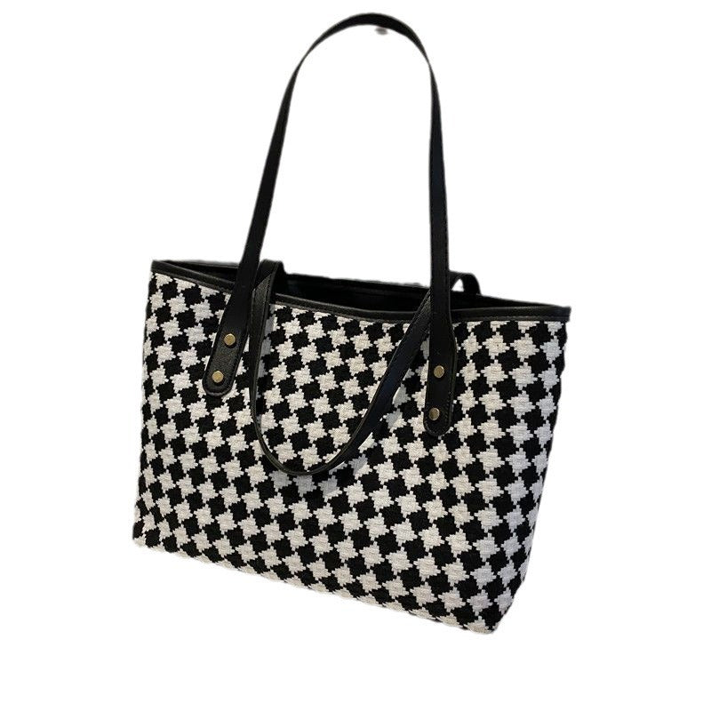Woven Pattern Beach Tote Bag