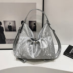 Crinkled Pouch Handbag