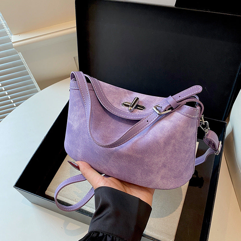 Stylish Vintage Suede Hobo Bag